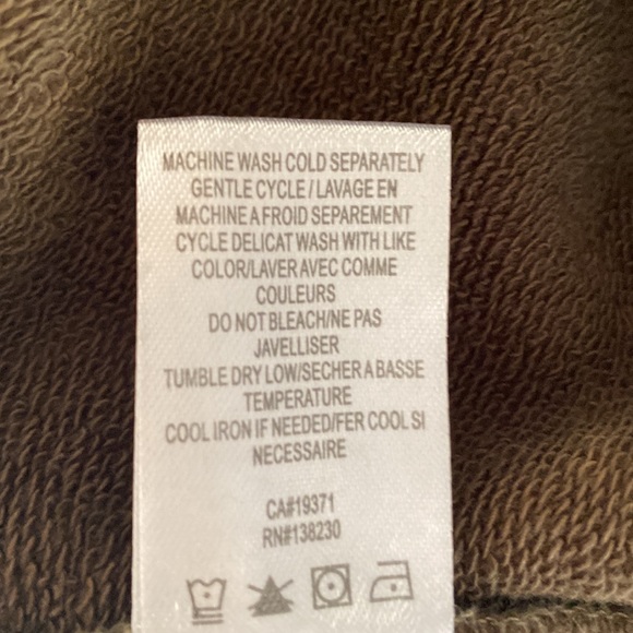 Olive Tie Dye Crop Sweatshirt Large New! - Picture 14 of 14